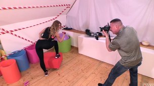 Lucky photographer gets to drill a cute lady with a nice ass