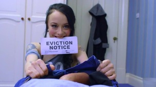 Slim Alessa Savage enjoys sex with the landlord in exchance for the rent