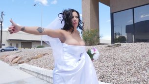 Hottest bride ever is keen to impale her anus on a unbending cock